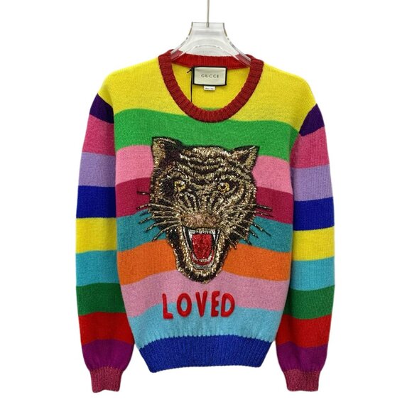 Gucci Sweaters - Gucci multicolor wool knit sweater